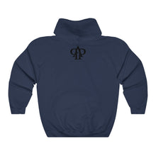 Load image into Gallery viewer, Navy Blue Paint A Picture  Hoodie W/ Baby Visionary Logo
