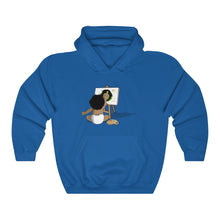 Load image into Gallery viewer, Royal Blue Paint A Picture  Hoodie W/ Baby Visionary Logo
