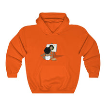 Load image into Gallery viewer, Orange Paint A Picture  Hoodie W/ Baby Visionary Logo
